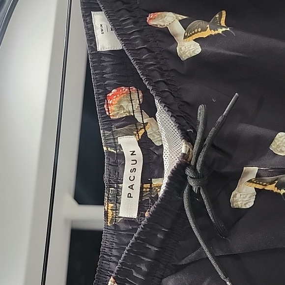 Mushrooms and Butterflies Print Swim Shorts - Picture 3 of 5